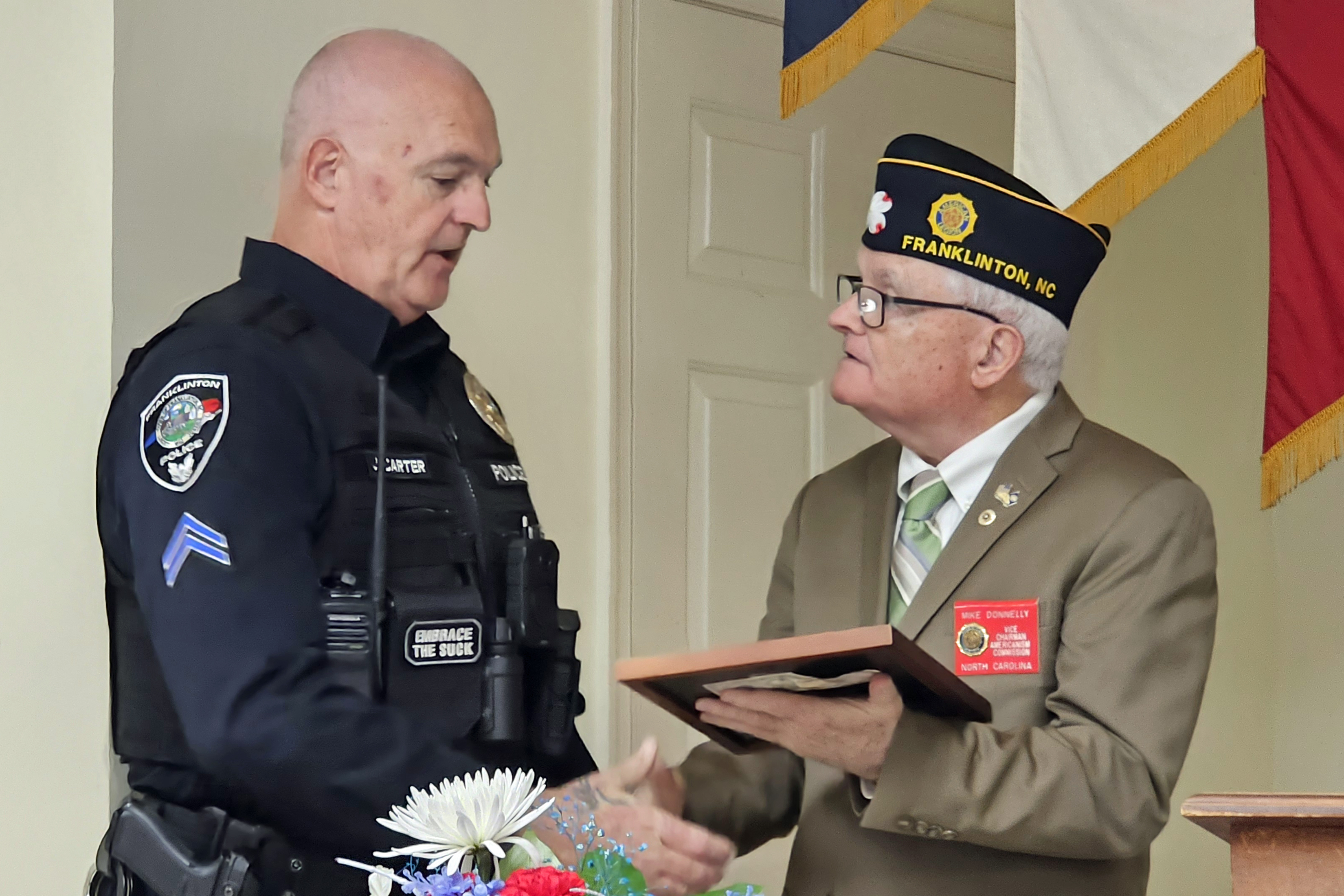 photo of Law Enforcement Certificate recipient