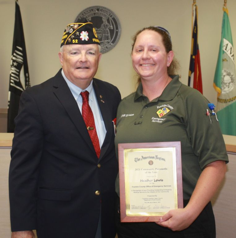 photo of EMS Certificate recipient