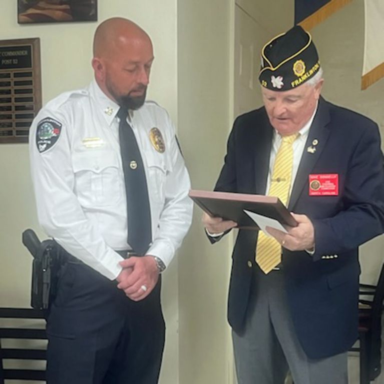photo of Law Enforcement Certificate recipient
