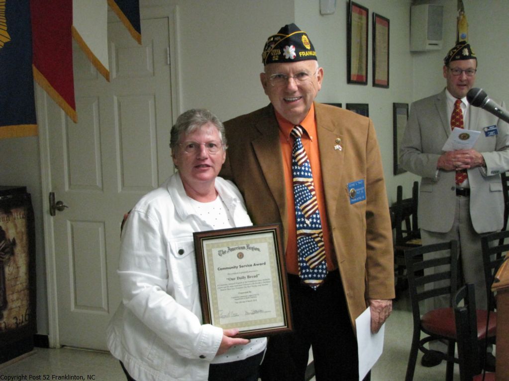 photo of Certificate of Apprecation recipient