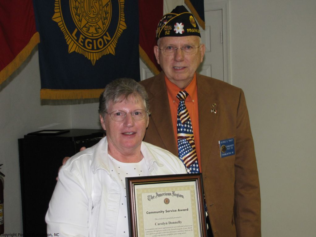 photo of Certificate of Apprecation recipient