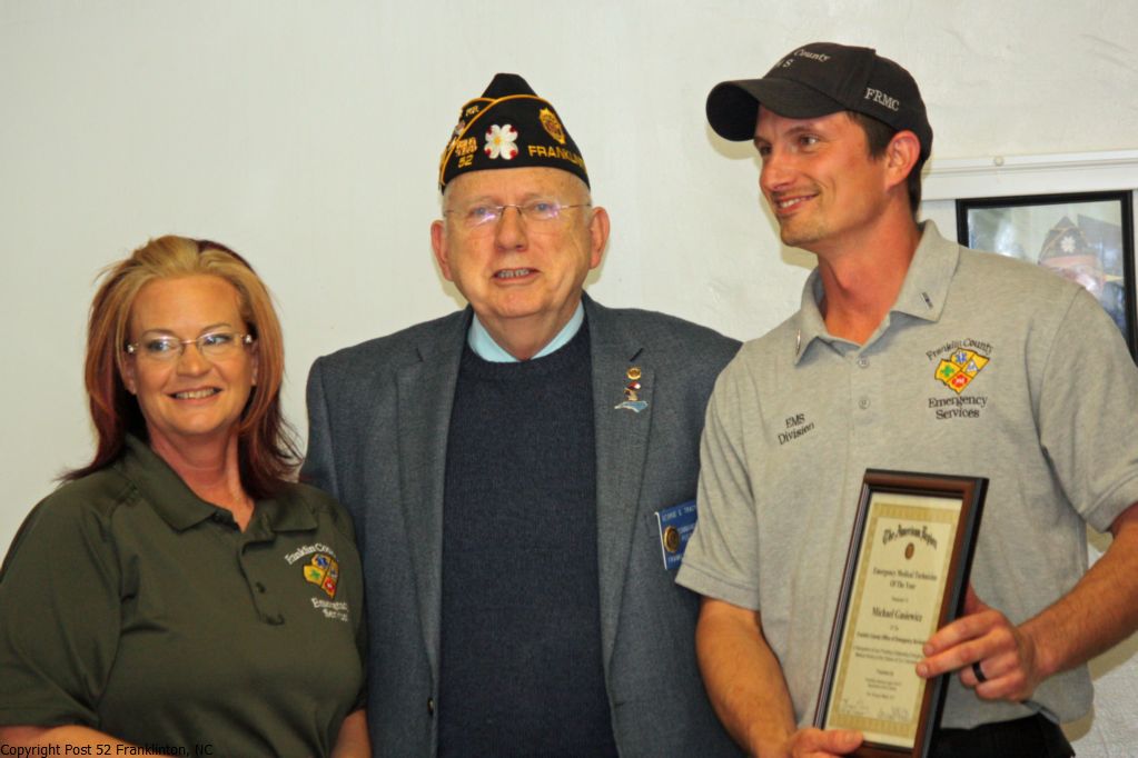 photo of EMS Certificate recipient