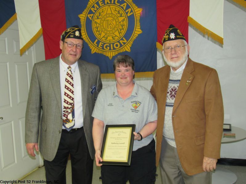 photo of EMS Certificate recipient